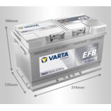Varta akumulator efb blue dynamic, 12V, 80Ah Cene