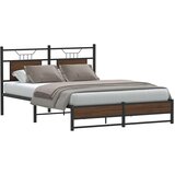 vidaXL Okvir kreveta bez madraca smeđi hrast 140x190 cm izrađeno drvo | shoptok.hr