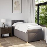  Krevet s oprugama i madracem smeđesivi 100 x 200 cm od tkanine | shoptok.hr