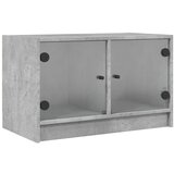 Maison Chic TV omarica - TV stojalo - Televizijska omarica s steklenimi vrati betonsko siva 68x37x42 cm, (21701897) | Shoptok.si