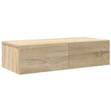 Maison Chic Stenska polica - Viseča Polica s predali sonoma hrast 60x26,5x15 cm inž. les, (21794141) | Shoptok.si
