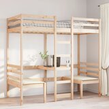  Okvir kreveta na kat sa stolom i stolicama 75x190 cm borovina | shoptok.hr