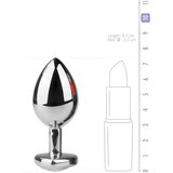 EasyToys - Anal Collection Metalni analni čep No. 7, srebrno/prozirni | shoptok.hr