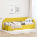 vidaXL Kotna postelja z vzglavjem Rumena 100 x 200 cm Žamet Cene