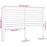 Uzglavlje za krevet crno 126 x 4 x 100 cm od masivne borovine | shoptok.hr