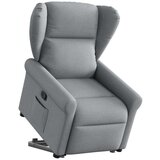 vidaXL Naslonjač na podizanje od tkanine svjetlosivi | shoptok.hr