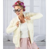 Pri Short cardigan unbuttoned sweater in fluffy knit fabric "COCO CHIC" | shoptok.hr