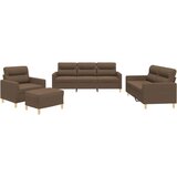  4-dijelni set sofa s jastucima smeđi od tkanine | shoptok.hr