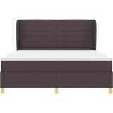  Krevet s opruga kutije Tamno smeđa 200 x 180 cm tkanina | shoptok.hr