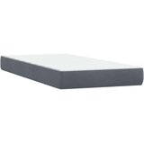 Box spring krevet s madracem tamnosivi 80 x 220 cm baršunasti | shoptok.hr