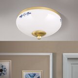Orion plafonsko svetlo landhaus 1xE27/60W/230V ø 21 cm mesing/bela/plava | Eponuda.com