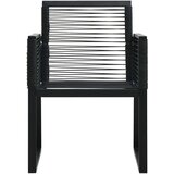  5-dijelni vrtni blagovaonski set od PVC ratana crni | shoptok.hr