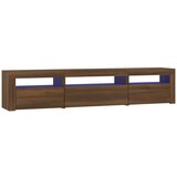 TV ormarić s LED svjetlima boja smeđeg hrasta 195x35x40 cm | shoptok.hr