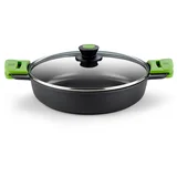 Nizka kozica s pokrovom in prijemalkami Prior 32cm / indukcija / aluminij, prevleka proti prijemanju, (5000198650)