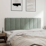  Jastuk za uzglavlje Hanko svjetlosivi 152 cm baršunasti - Svjetlosiva 152 cm 1 | shoptok.hr