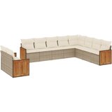 Maison Chic Seti vrtnega pohištva - Vrtna garnitura - Vrtni pohištvo set 10-delna z blazinami bež poli ratan, (21815038) | Shoptok.si