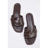 Trendyol Shoes ženske papuče Takss25Te00069, smeđe | Eponuda.com