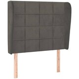 Maison Chic Vzglavna omarica - Nočna omarica - Posteljna omarica z ušesi temno sivo 93x23x118/128 cm žamet, (21709937) | Shoptok.si