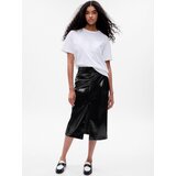GAP Faux Leather Midi Skirt - Women Cene