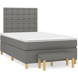 Maison Chic Box spring postelja - Vzmetna postelja z vzmetnico temno siva 120x200 cm blago SL19667, (21893710) | Shoptok.si
