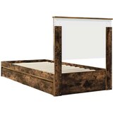  Krevet s od storage s uzglavljem Dimljeni hrast 90 x 200 cm | shoptok.hr