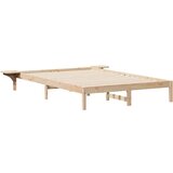 vidaXL posteljni okvir s stranskimi omaricami naravna 160 x 220 cm | Shoptok.si