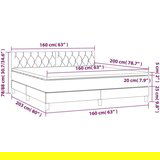  Box spring postelja z vzmetnico svetlo siva 160x200 cm žamet, (20846683) | Shoptok.si