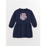 LC Waikiki Girl's Dress with a Crew Neck Printed Long Sleeve | shoptok.hr