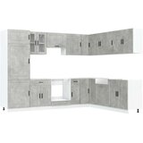  komplet kuhinjskih omaric Porto siva, 14kos | Shoptok.si