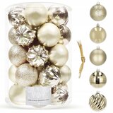 springos BOŽIČNE KROGLICE, nezlomljive, 20 KOM SET 6CM ZA BOŽIČNO JELKO, VZORCI PREMIUM, (21638243) | Shoptok.si