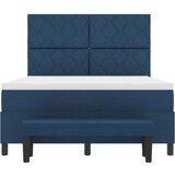 vidaXL krevet na opruge s madracem i klupom plavi 140x200 cm tkanina | shoptok.hr