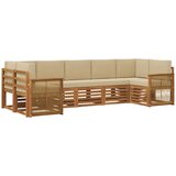 vidaXL Kotna sedežna garnitura z blazino 6 pcs Naravna, (5000283608) | Shoptok.si