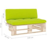  Srednja vrtna sofa od paleta od impregnirane borovine | shoptok.hr