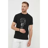 Karl Lagerfeld Kratka majica moški, črna barva