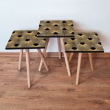 Hanah home 3Shp266 - black blackgold nesting table (3 pieces) | ePonuda.com