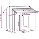 vidaXL Kućica za pse s krovom 85x107x81 cm pocinčani čelik | shoptok.hr