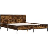  Okvir kreveta boja hrasta 140x190 cm konstruirano drvo i metal | shoptok.hr