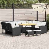 vidaXL 4-dijelni set vrtnih sofa od poliratana s jastucima crni | shoptok.hr