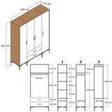 Woody Fashion Hanah kućni ormar Kumsal STR 160x47.5x201cm Orah | Eponuda.ba