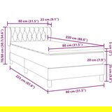 Box Spring krevet s madracem tamnozeleni 80x220 cm baršun | shoptok.hr