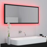  LED kupaonsko ogledalo crno 100x8,5x37 cm akrilno | shoptok.hr