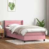 Box spring krevet s madracem ružičasti 80 x 220 cm baršunasti | shoptok.hr