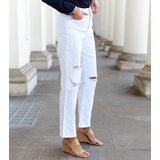 Gemre White distressed mom fit jeans Pugliesia | Shoptok.si