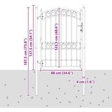  Ogradna vrata EMMEN 170 x 100 cm Čelik s praškastim premazom | shoptok.hr