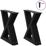  Noge za klub stolić 2 kom Crne 40 x (30-31,3) cm Čelik | shoptok.hr