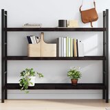 vidaXL Zidna polica tamnosmeđa 140x40x(2-4) cm od obrađene hrastovine | shoptok.hr
