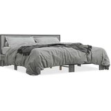  Okvir za krevet boja hrasta 200x200cm konstruirano drvo i metal | shoptok.hr