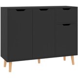 Maison Chic Komoda - Predalnik visok sijaj črna 90x30x72 cm inženirski les, (21719916) | Shoptok.si
