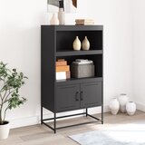  Visoka komoda crna 68,5 x 38,5 x 123,5 cm čelična | shoptok.hr