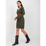Och Bella Dress-TW-SK-BE-BQ183.19-khaki | Shoptok.si